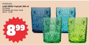 LASI SÄDE 4 kpl/pkt 350 ml