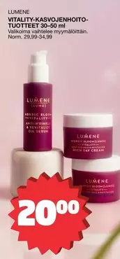 Nordic - VITALITY-KASVOJENHOITO-TUOTTEET