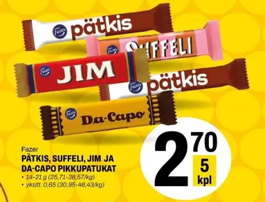 PÄTKIS, SUFFELI, JIM JA DA-CAPO PIKKUPATUKAT