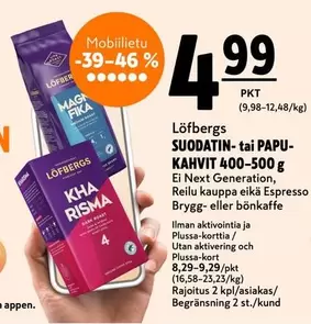 SUODATIN- tai PAPU-KAHVIT