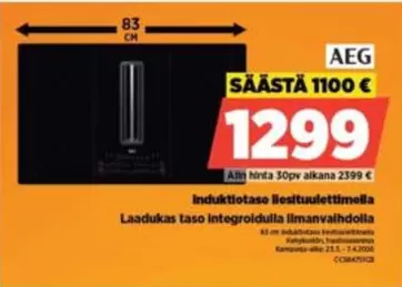 Induktiotaso liesituulettimella