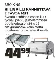 RST - HIILIGRILLI KANNETTAVA 2 TASOA