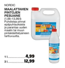 Nordic - MAALATTAVIEN PINTOJEN PESUAINE