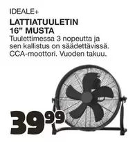 LATTIATUULETIN 16" MUSTA