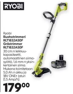 Ryobi - Ruohonleikkuri RLT1832A50F Grästrimmer RLT1832A50F