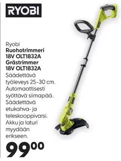Ryobi - Ruohotrimmeri 18V OLT1832A Grästrimmer 18V OLT1832A