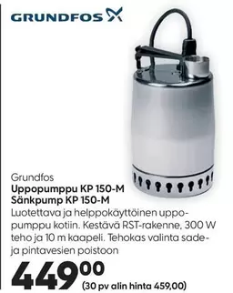 Grundfos - Uppopumppu KP 150-M Sänkpump KP 150-M