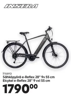 Sähköpyörä e-Reflex 28" 9v 55 cm Elcykel e-Reflex 28" 9 vxl 55 cm