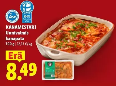 Kanamestari Uunivalmis kanapata