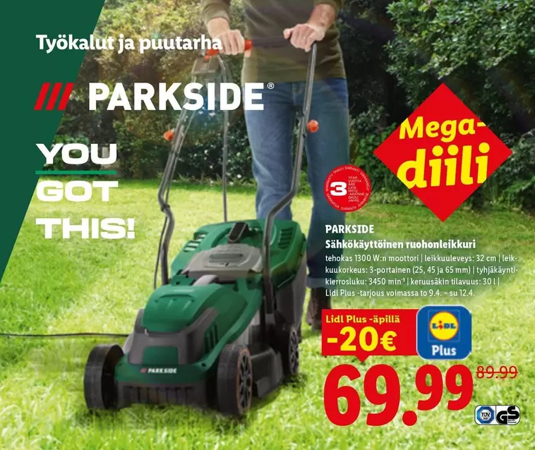 PARKSIDE ruohonleikkuri