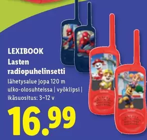 Lasten radiopuhelinsetti