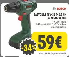 EASYDRILL 18V-38 1x2,5 AH AKKUPORAKONE skruvdragare