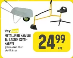 METALLINEN KAIVURI TAI LASTEN KOTTI-KÄRRYT