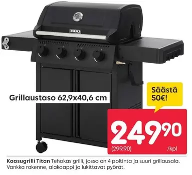 Kaasugrilli Titan Tehokas grilli