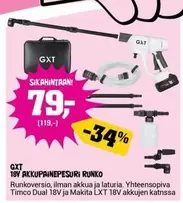 Makita - AKKUIPAINEPESURI RUNKO