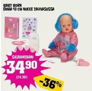 Baby Born - BABY BORN EMMA 43 CM NUKKE TALVIASUSSA