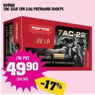 TAC 22LR LRN 2,6G PATRUUNA 500PK