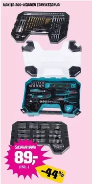 Makita - 200-osainen tarvikesarja
