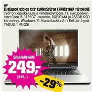 Hp - ELITEBOOK 830 G8 13.3" KUNNOSTETTU KANNETTAVA TIETOKONE