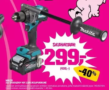 Makita - XST DFO01GD204 VOY 2.5Ah AKKU PORAKONE