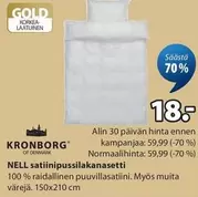 NELL satiiniipussilakanasetti