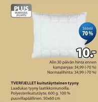 TVERFJELLET kuitutäytteinen tyyny