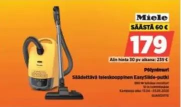 Miele - Säädettävä teleskooppinen EasySlide-putki