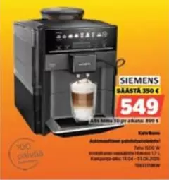 Siemens - Automaattinen kahviautomaatti