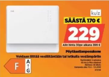 Pöytäastianpesukone