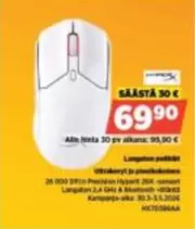 Precision HyperX 26K-sensori Langaton 2,4 GHz & Bluetooth-näppäimistö