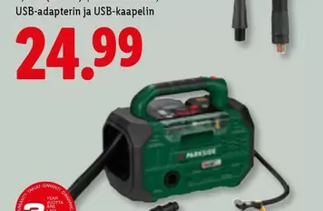 Akkukäyttöinen kompressori ja ilmapumppu