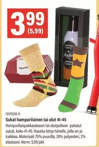 Sukat hampurilainen tai olut 41-45