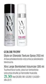 Style on Steroids Texture Spray 250 ml, Xtra Large Bombshell Volumizer 195 ml