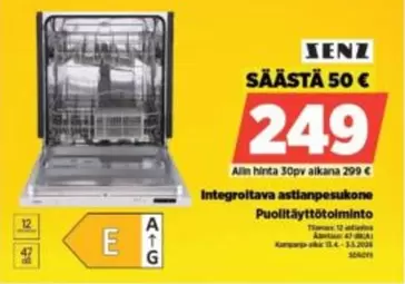 Siemens - Inbyggd diskmaskin