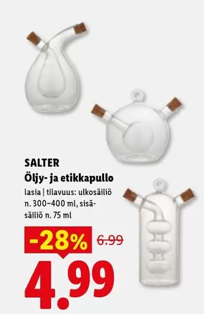 Öljy- ja etikkapullo
