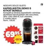 Kapselikeitin Genio S KitKat Bundle