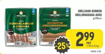 KOSKENLASKIJA & CHEDDAR GRILLIMAKKARAA / KORETON GRILLIMAKKARAA