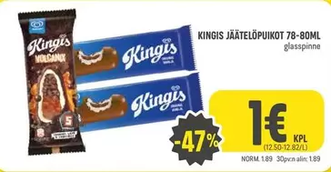 KINGIS JÄÄTELÖPUlKOT 78-80ML