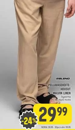 Pellavasekoitehousut Malvin Linen