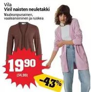 Vila Naisten Neuletakki