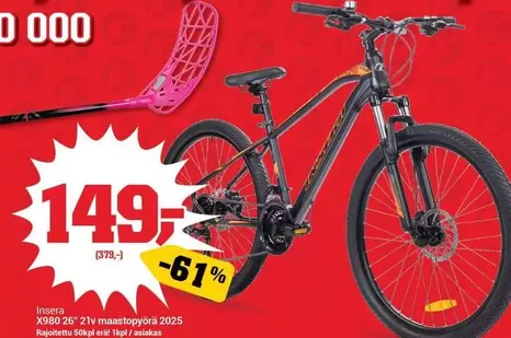 X9060 26" maastopyörä 2025