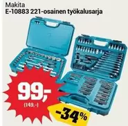 Makita - E-10883 221-osainen työkalu­sarja