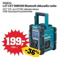 Makita - LXT CXT DMR300 Bluetooth akkuradio runko