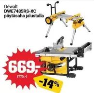Dewalt - DWE7485RS-XC pöytäsaha jalustalla