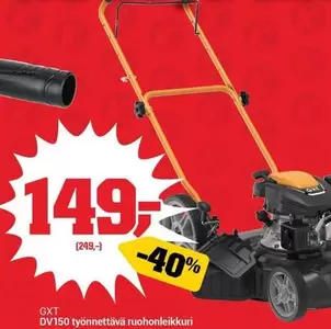 DV150 työnnettävä ruohonleikkuri