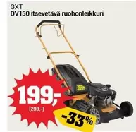 DV150 itsevenetävä ruohonleikkuri