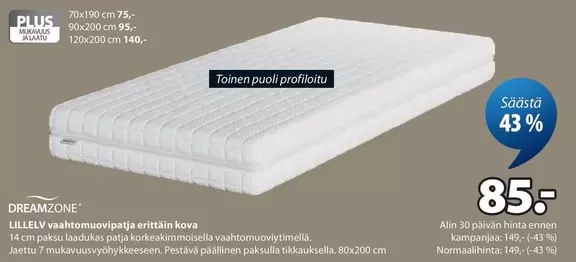 LILLELV vaahtomuovipatja