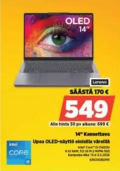 Core - 14" Kannettava Upea OLED-näyttö eloisilla väreillä