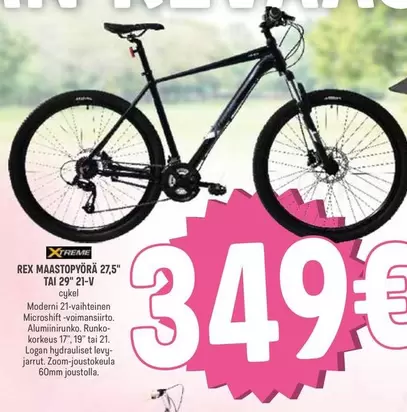 REX MAASTOPYÖRÄ 27,5" TAI 29" 21-V