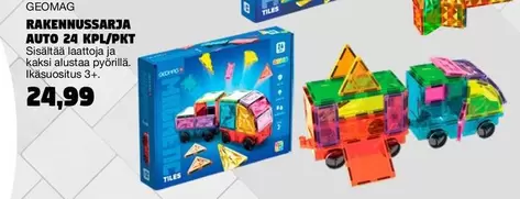 RAKENNUSSARJA AUTO 24 KPL/PKT